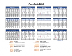 Calendario de México del 2056 05