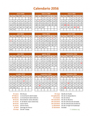 Calendario de México del 2056 07