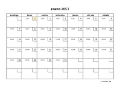 calendario mensual 2057 01