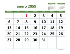 calendario mensual 2058 03