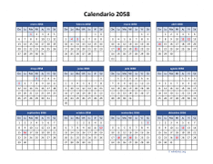 Calendario de México del 2058 04