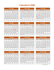 Calendario de México del 2060 06