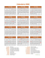 Calendario de México del 2060 07