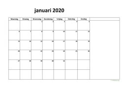 Maandkalender 2020 Niederlande 08