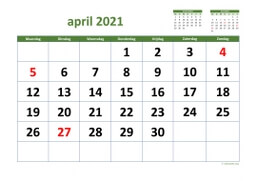 Kalender April 2021 Niederlande 03