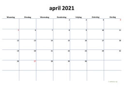 Kalender April 2021 Niederlande 04