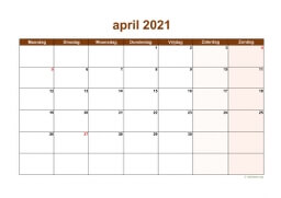 Kalender April 2021 Niederlande 06