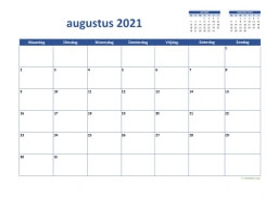 Kalender Augustus 2021 Niederlande 02