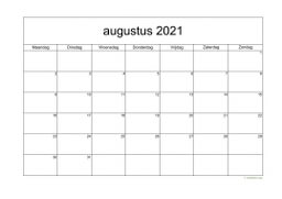 Kalender Augustus 2021 Niederlande 05