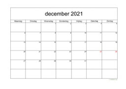 Kalender December 2021 Niederlande 05
