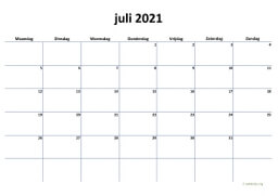 Kalender Juli 2021 Niederlande 04