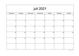 Kalender Juli 2021 Niederlande 05