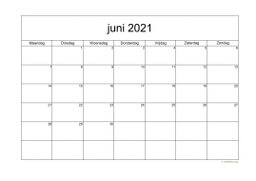 Kalender Juni 2021 Niederlande 05
