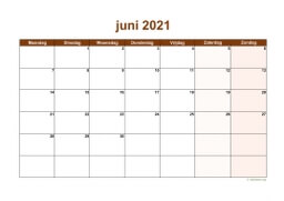 Kalender Juni 2021 Niederlande 06