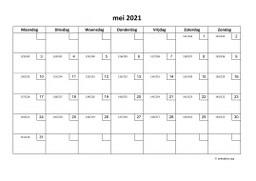 Kalender Mei 2021 Niederlande 01