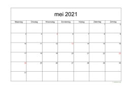 Kalender Mei 2021 Niederlande 05