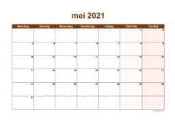 Kalender Mei 2021 Niederlande 06