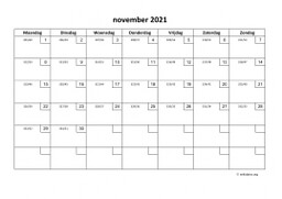 Kalender November 2021 Niederlande 01