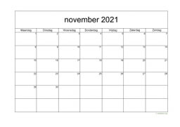 Kalender November 2021 Niederlande 05