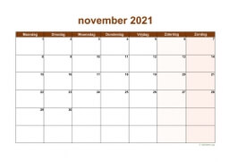 Kalender November 2021 Niederlande 06