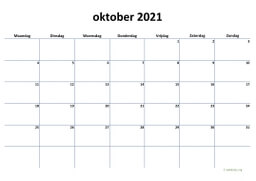 Kalender Oktober 2021 Niederlande 04