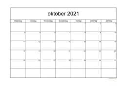 Kalender Oktober 2021 Niederlande 05