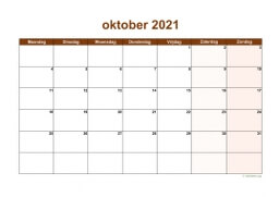 Kalender Oktober 2021 Niederlande 06