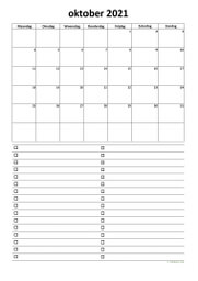 Kalender Oktober 2021 Niederlande 07