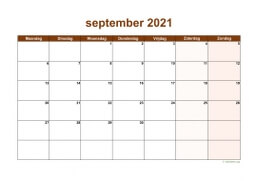 Kalender September 2021 Niederlande 06