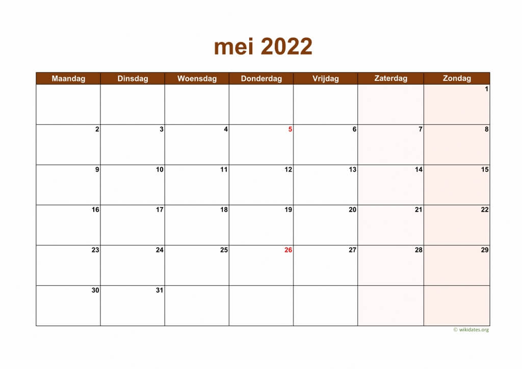 Kalender mei