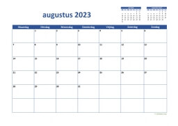 Kalender Augustus 2023 Niederlande 02