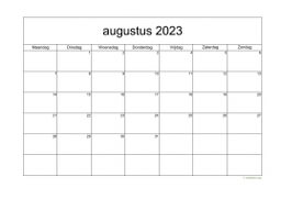 Kalender Augustus 2023 Niederlande 05