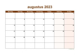 Kalender Augustus 2023 Niederlande 06