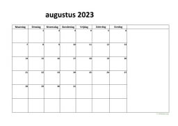 Kalender Augustus 2023 Niederlande 08