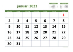 Kalender Januari 2023 Niederlande 03