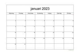 Kalender Januari 2023 Niederlande 05