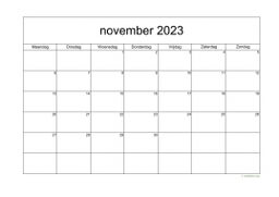 Kalender November 2023 Niederlande 05