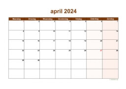 Kalender April 2024 Niederlande 06