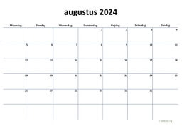 Kalender Augustus 2024 Niederlande 04