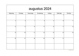 Kalender Augustus 2024 Niederlande 05