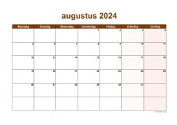 Kalender Augustus 2024 Niederlande 06