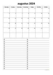 Kalender Augustus 2024 Niederlande 07