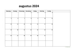 Kalender Augustus 2024 Niederlande 08