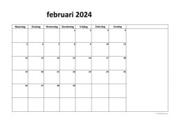 Kalender Februari 2024 Niederlande 08