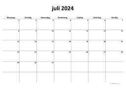 Kalender Juli 2024 Niederlande 04