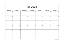 Kalender Juli 2024 Niederlande 05