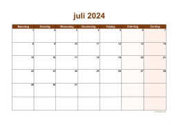 Kalender Juli 2024 Niederlande 06
