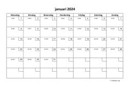 Maandkalender 2024 Niederlande 01