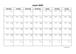 Kalender Maart 2024 Niederlande 01