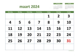 Kalender Maart 2024 Niederlande 03